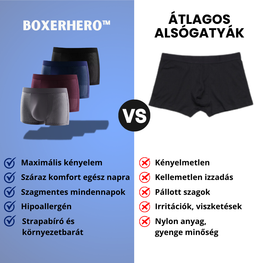 BoxerHero™ - Az igazi boxeralsó